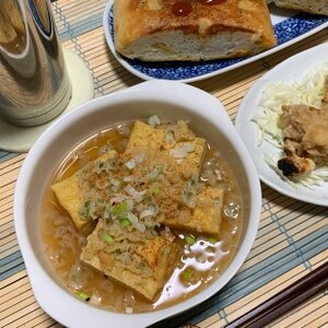 超簡単！厚揚げを使った！焼かない揚げ出し豆腐！